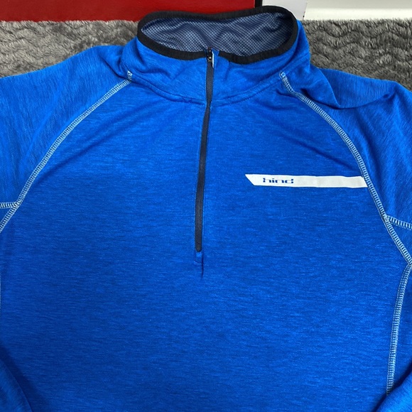 Hind 24/7 run Long sleeve three-quarter performance top blue black 3M large - Picture 2 of 14